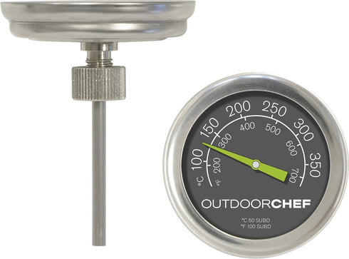 Outdoorchef Lid Thermometer, Replacement Analogue Grill Thermometer up to 350 C for All Outdoorchef Kettle Grills