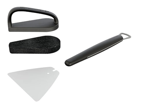 Outdoorchef Plancha Cleaning Set, Stainless Steel Scraper and Cleaning Sponge for Enamelled and Steel Planchas