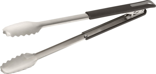 Outdoorchef Tongs 45.5 cm, Heavy Duty Stainless Steel BBQ Tongs with Serrated Head, Rubber Grip and Lock