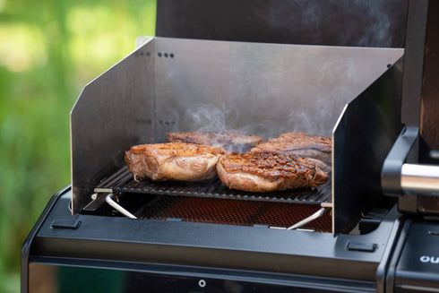 Outdoorchef Wind and Splash Guard, Stainless Steel Shield for All Outdoorchef Blazing Zone Infrared Burners
