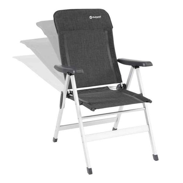 Outwell Ontario Folding Chair, High Back Support, Adjustable Positions, Suitable for Camping/Patio Relaxing