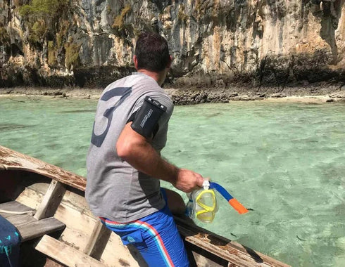 Overboard Arm Pack, Waterproof Secure Arm Case for Smartphones & Small Items during Running/Cycling