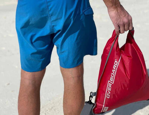 Overboard Dry Flat Bag 15L, Slim Waterproof Roll - Top Storage Sack for Packing & Organization
