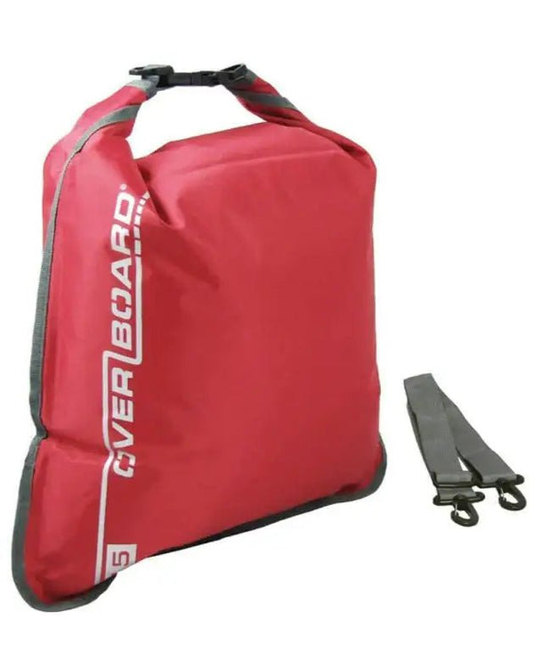 Overboard Dry Flat Bag 15L, Slim Waterproof Roll - Top Storage Sack for Packing & Organization