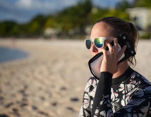 Overboard Waterproof Phone Case, Submersible IP68 Rated Cover for Smartphones & Beach Safety