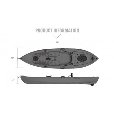 Oceanx Seaflo Fishing Kayak Gray