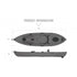 Oceanx Seaflo Fishing Kayak Gray