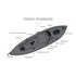 Oceanx Seaflo Fishing Kayak Gray