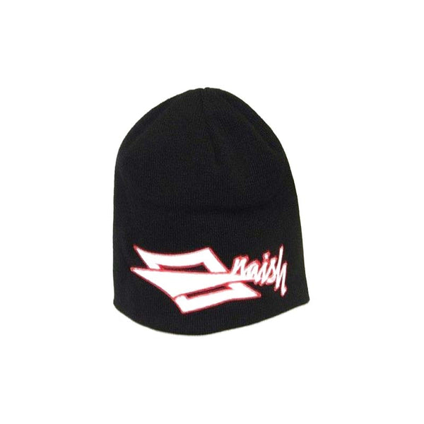 Naish black beanie, a warm knitted hat used for retaining heat and comfort during cool weather watersport activities or after sessions.
