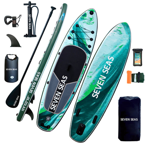 Pangea Inflatable Stand Up Paddle Board, iSUP Package with Paddle, Pump, Leash and Dry Bag