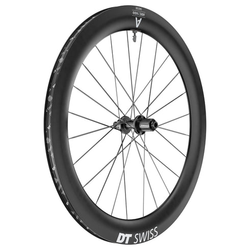 DT Swiss ARC 1400 DICUT 65 carbon disc rear wheel, side view