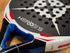 Heroe's Animal 2026 Padel Racket in black and blue, close-up detail