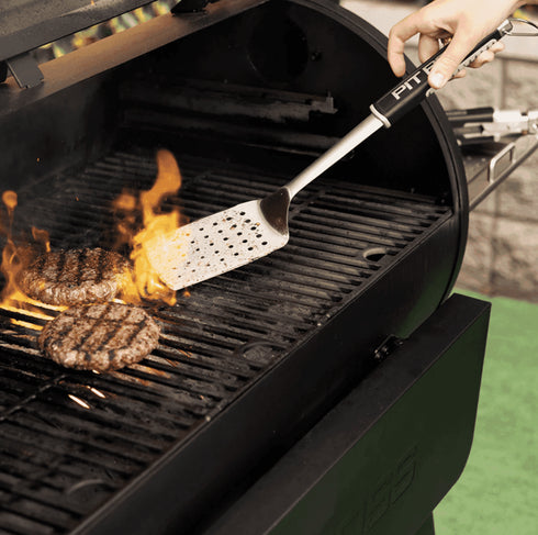 Pit Boss 3-Piece BBQ Set, Stainless Steel Grill Tool Set with Tongs, Spatula and Basting Brush