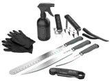 Pit Boss BBQ Pit Kit, Pitmaster Tool Set with Knives, Meat Shredders, Thermometer and Spritz Bottle