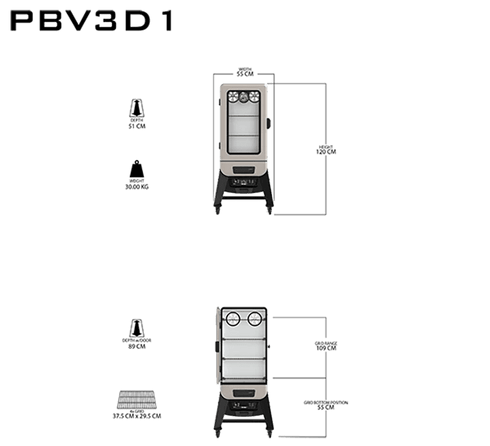 Pit Boss PBV3D1 Digital Electric Vertical Smoker