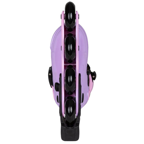 Powerslide Jet Lavender Kids Adjustable Inline Skates, 4-Size Adjustable Hardboot Skates with Hurricane Wheels