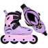 Powerslide Jet Lavender Kids Adjustable Inline Skates, 4-Size Adjustable Hardboot Skates with Hurricane Wheels