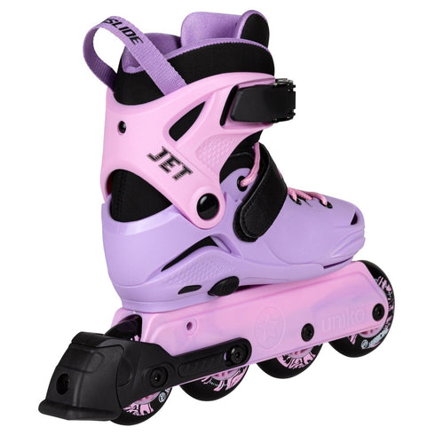 Powerslide Jet Lavender Kids Adjustable Inline Skates, 4-Size Adjustable Hardboot Skates with Hurricane Wheels