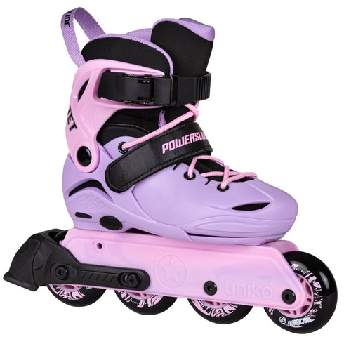 Powerslide Jet Lavender Kids Adjustable Inline Skates, 4-Size Adjustable Hardboot Skates with Hurricane Wheels