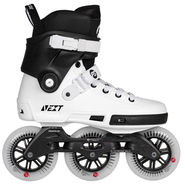 Powerslide Next Core Black 110 Urban Inline Skates, 3x110mm Hardboot Freeskates with TRINITY Elite Frame