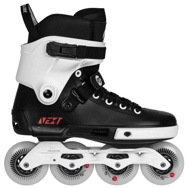 Powerslide Next Core Black 80 Urban Inline Skates, Hardboot Freeskates with 4x80mm Wheels and Kizer Clipper Buckle