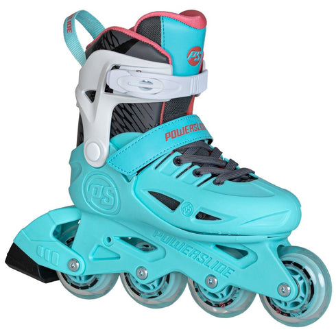Powerslide Stargaze Aqua Kids Adjustable Inline Skates, Lightweight Unibody Skates That Grow Four Sizes