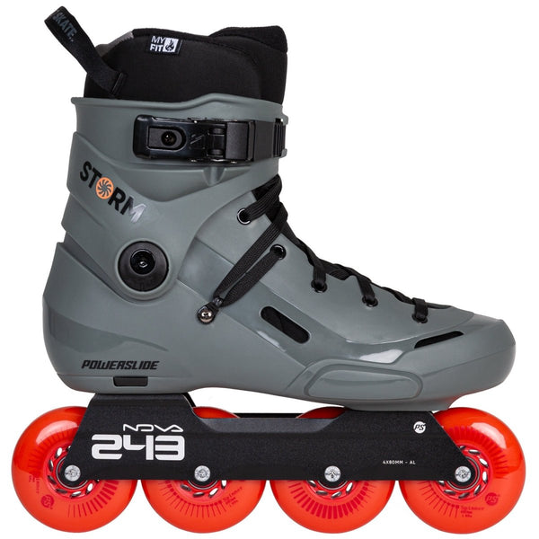 Powerslide Storm Meteor 80 Urban Inline Skates, Wide Fit Hardboot Freeskates with Nova CNC Aluminium Frame