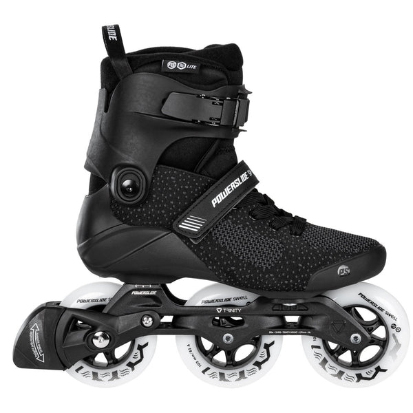 Powerslide Swell Lite Black 100 Inline Skates, 3x100mm Fitness Skates with Heat Moldable Shell and Removable Liner