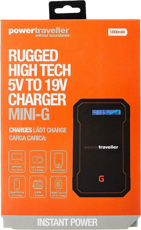 Powertraveller Mini G Rugged Power Bank 12000mAh - Durable & Reliable Charging Solution
