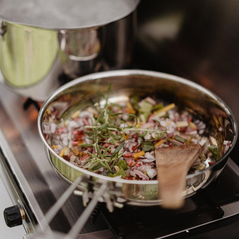 Primus CampFire Frying Pan Stainless Steel 25cm - Durable Pan for Outdoor Cooking