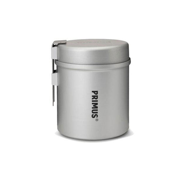 Primus Essential Trek Pot (1L), a minimalist and functional aluminum cooking pot for backpacking and hiking.