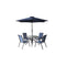 Procamp 6-Piece Steel Round Patio Set, a complete outdoor furniture set including a round table and chairs for relaxation.