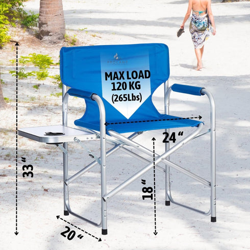 Procamp Alu Deck Chair With Side Table