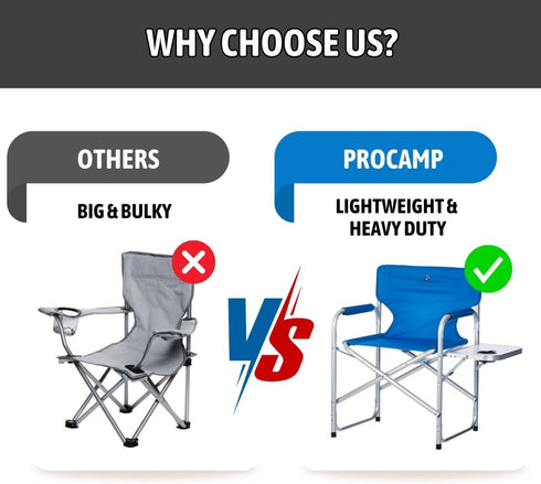 Procamp Alu Deck Chair With Side Table
