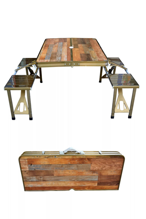 Procamp Aluminum Foldable Picnic Table - Lightweight & Portable Table for Outdoor Dining