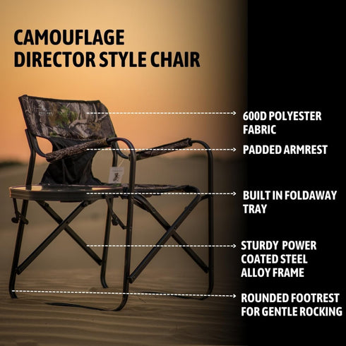 Procamp Director Style Camping Chair - Camouflage