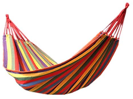 Procamp Double Hammock, a spacious and comfortable fabric hammock suitable for two people camping or relaxing.