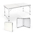 ProCamp Foldable Dining Table, Silver Aluminum Top, Lightweight Portable Frame, Suitable for Camping/Garden Parties