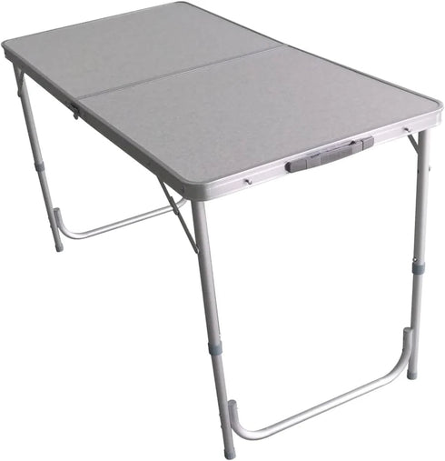 ProCamp Foldable Dining Table, Silver Aluminum Top, Lightweight Portable Frame, Suitable for Camping/Garden Parties