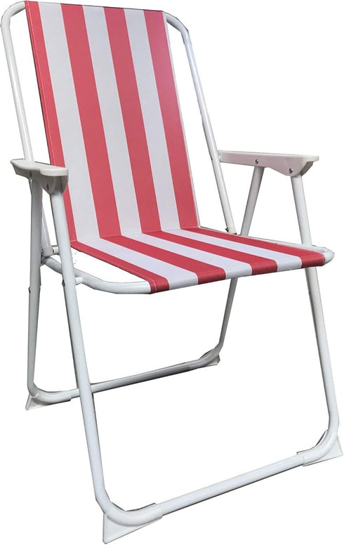 Procamp High Back Beach Chair Striped Style Fabric
