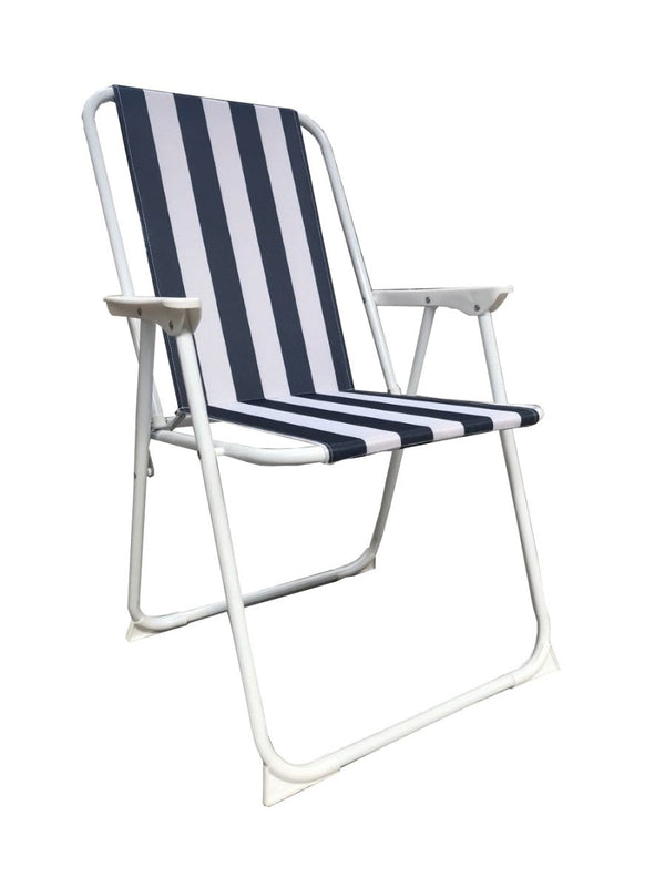 Procamp High Back Stripe Folding Chair, an ergonomic and portable chair with a comfortable high back for ultimate outdoor relaxation.