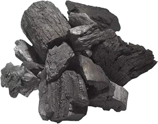 Procamp 5kg bag of premium hardwood lump charcoal, showing the natural wood pieces.