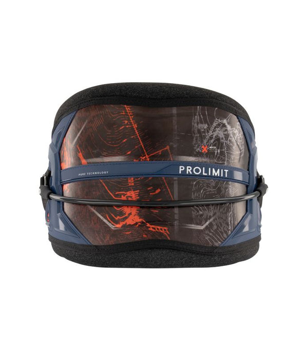 Prolimit Vapor high support waist harness, featuring a rigid back panel, optimized for high-performance freeride control in watersports.