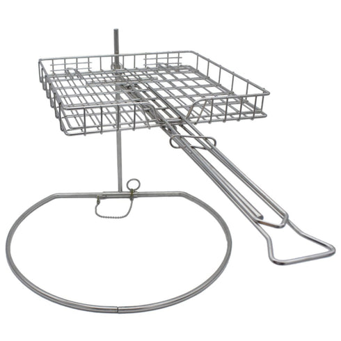 ProQ Flip n Grate BBQ Swivel Grill Large, 57 cm Base Swing-Out Grill Basket for Kettles and Open Fires