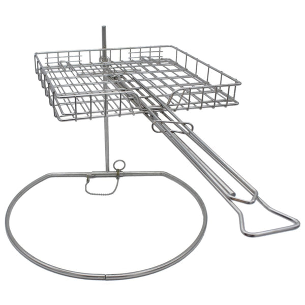 ProQ Flip n Grate BBQ Swivel Grill Large, 57 cm Base Swing-Out Grill Basket for Kettles and Open Fires