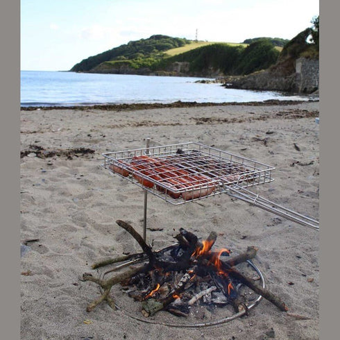 ProQ Flip n Grate BBQ Swivel Grill Large, 57 cm Base Swing-Out Grill Basket for Kettles and Open Fires