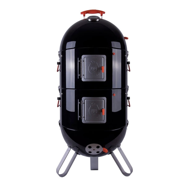 ProQ Ranger Charcoal BBQ Smoker V4.0, Compact 34 cm Bullet Smoker with Stainless Grills and Wok Water Pan