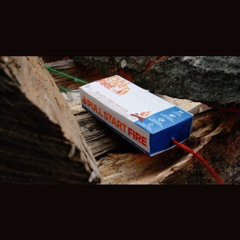 Pull Start Fire Single Unit, Pull String Instant Fire Starter for Campfires, Fire Pits and Emergency Kits