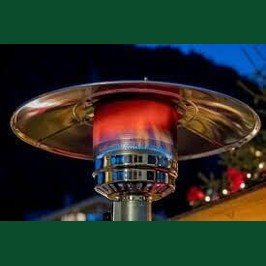 PureHeat Mushroom Gas Patio Heater in Black, Freestanding Outdoor Heater for Patios, Terraces, Decks and Gardens