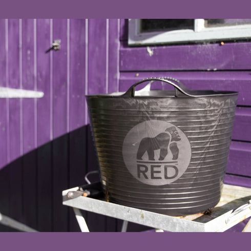 Red Gorilla Extra Large 75 L Tub, Heavy Duty Flexible Tub for Hay Soaking, Water Storage, Ice Bath and Bulk Jobs